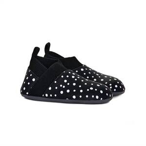 NEW STONZ kid's yale vegan soft slip-on baby shoes in black polka dot